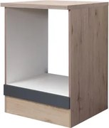 Kuchynská skrinka pre vstavanú rúru Tiago, dub san remo/šedá, 60 cm%