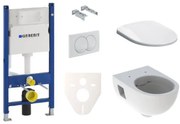 Cenovo zvýhodnený závesný WC set Geberit do ľahkých stien / predstenová montáž + WC Geberit Selnova SIKOGES5S0
