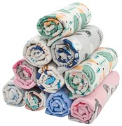 NEW BABY Flanelové plienky s potlačou NEW BABY 70x80 cm 10ks