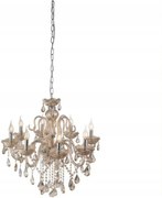 Paul Neuhaus krištáľový luster šampaň 8 ramien E14, nastaviteľný záves