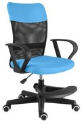Detská stolička Neoseat MONKEY s podnožou — látka, čierna / svetlo modrá