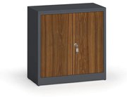 Zvárané skrine s lamino dverami, 800 x 800 x 400 mm, RAL 7016/orech