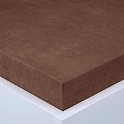 Napínacia plachta na posteľ froté EXCLUSIVE tmavo hnedá 90 x 200 cm