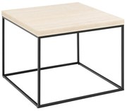 Konferenční stolek Barrosa II černý/travertin béžový