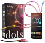 Twinkly TWD060STP-T - LED RGB stmievateľná reťaz DOTS 60xLED 7 m USB Wi-Fi