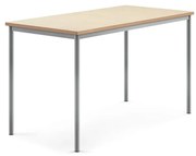 Stôl SONITUS, 1600x800x900 mm, linoleum - béžová, strieborná