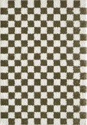 Tmavozelený/krémovobiely koberec 160x230 cm Grida – ESTE