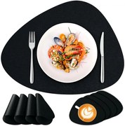 Podložka pod tanier a šálku TRIVAL BLACK (8 ks)