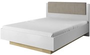 Posteľ 160 s úložným priestorom Arco dub grandson/biela lesklá