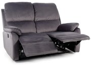 Polohovacia pohovka Bud Velvet, dvojsedák, sivá