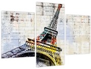 Obraz - Digitálne umenie Eiffelovej veže (90x60 cm)