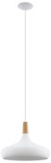 Biele závesné svietidlo s kovovým tienidlom ø 40 cm SABINAR – EGLO