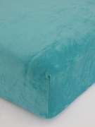Plachta mikroplyš Deluxe do postieľky 60 x 120 cm - svetlo tyrkysové