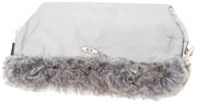 PreHouse Rukávnik na kočík s kožušinou Clasic - sivá