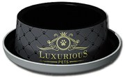 Moderná Miska pre mačky Trendy Luxurious čierna,  0,735 l, pr. 20 cm