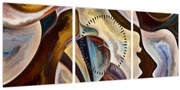 Obraz - Abstrakcia hláv (s hodinami) (90x30 cm)