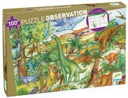 Vyhľadávacie puzzle s plagátom - Dinosaury - 100 ks