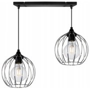 Závesné svietidlo Toronto, 2x chrómové drôtené tienidlo