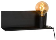 Lucide 06218/01/30 - Nástenné svietidlo SEBO 1xE27/40W/230V čierna