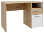 Písací stôl URO dub artisan/biela