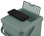 Odpadkový koš s FILTREM, na bio odpad, Kompostér BIO, matně zelený, 9l