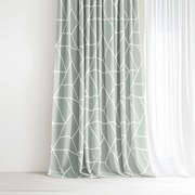 Goldea bavlnený záves - mozaika na šalviovom 140x150 cm