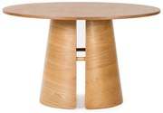 Okrúhly jedálenský stôl v dekore duba v prírodnej farbe ø 137 cm Cep – Teulat