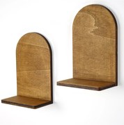 Sada 2 ks nástěnných polic Raf261 ořech