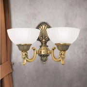 Orion WA 2-1201/2 - Nástenná lampa ROCCA 2xE27/60W/230V bronz/biela