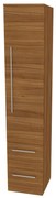 Mereo Bino, kúpeľňová skrinka vysoká 163 cm, pravá, Multidecor, Orech Dijon prírodný, MER-CN698ODP1