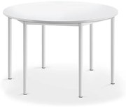 Stôl BORÅS, kruh, Ø1200x720 mm, laminát - biela, biela