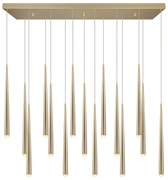 LED závesné svietidlo v zlatej farbe Cala – Trio Select