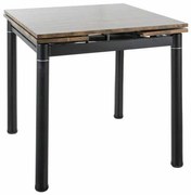 Jedálenský stôl Byrne - štvorec, orech / čierna