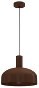 Závesné svietidlo Visby, 1x hnedé kovové tienidlo, br