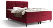 Manželská posteľ  Boxspring 140 cm Lumba (bordová) (s matracom a úložným priestorom). Vlastná spoľahlivá doprava až k Vám domov. 1046673
