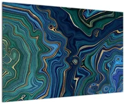 Obraz - Zeleno-modrý mramor (90x60 cm)