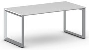 Kancelársky stôl PRIMO INSPIRE, 180x90 cm, sivostrieborná podnož, biela