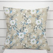 Biante Bavlnená obliečka na vankúš Sandra SA-552 Modré popínavé kvety na béžovom 30 x 50 cm