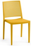 Žltá plastová záhradná stolička Grid – Rojaplast