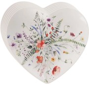 Orion Sada porcelánových dezertních talířů Máksrdce 17,5 x 17 cm, 6 ks