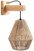 Toolight Toolight, Wood nástenné svietidlo 1xE27 APP1149-1W, hnedá, OSW-01402