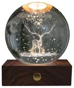 Tmavohnedá svetelná dekorácia na USB Amber – Gingko