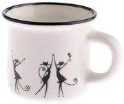 Porcelánový hrnček Tancujúce mačky 75 ml