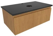 Kúpeľňová skrinka s krycou doskou SAT Evolution 78x30x44, 5 cm dub medový mat SATEVO80DMZ