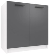 Kuchynská skrinka Belini drezová 80 cm šedý mat bez pracovnej dosky TOR SDZ80/0/WT/SR/0/B1