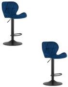 Set dvoch barových stoličiek WEST zamatové granátové (čierna noha) 2 ks