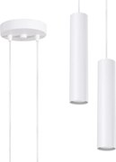 Závesné svietidlo Lagos, 2x biele kovové tienidlo, o