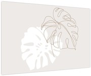 Obraz - Line art monstera N⁰2 (90x60 cm)
