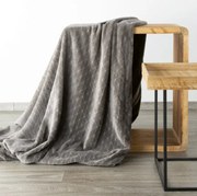 Jemná deka CINDY s reliéfnym vzorom - grafit