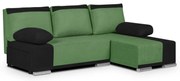 Rohová sedacia súprava s funkciou spania DROP Zelená/čierna